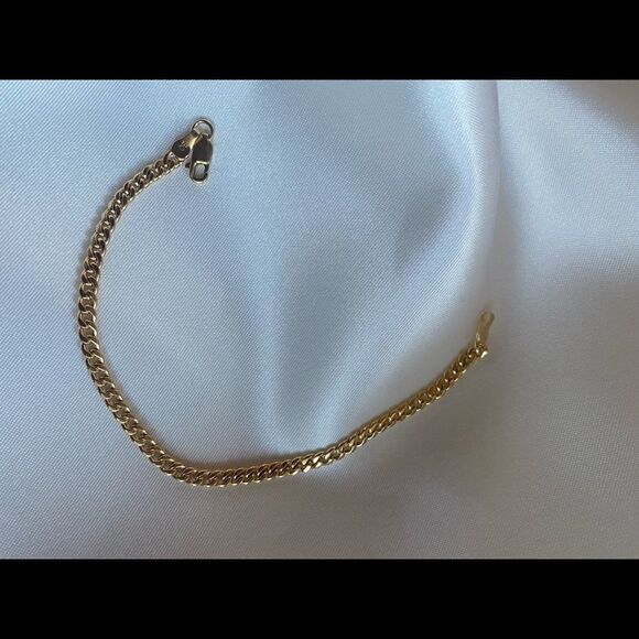 Miami Cuban Trendy real gold 14k bracelet perfect gift size 7.5” - Picture 2 of 11